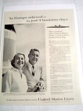 1961 S.S. United States Ad United States Lines picture