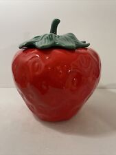 Metlox California Pottery ~Strawberry Cookie Jar~1970’s picture