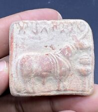 Ancient Beautiful Indus Valley Stamp Seal With Inscription In Clay From Swat picture