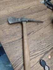 ANTIQUE A.J. BOWEN EARLY BLACKSMITH FORGED AXE TOMAHAWK THROWING HATCHET picture