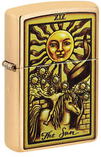 Zippo Tarot Card Brushed Brass Windproof Lighter, 48758 picture