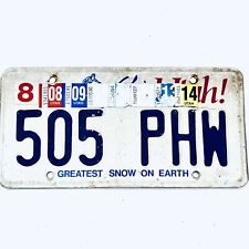 2014 United States Utah Ski Passenger License Plate 505 PHW picture