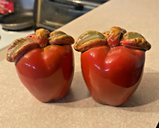 🍎 Red Apples, Salt And Pepper Shakers, 3