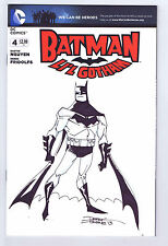 Batman Li’l Gotham #4 Original Batman Sketch Signed w/COA Derek Fridolfs Blank  picture