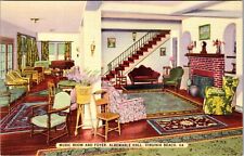 Virginia Beach VA-Virginia, Music Room, Albemarle Hall Vintage Postcard picture