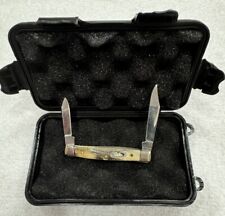 Case Genuine Stag Small Pen Knife With Black Plastic Knife Case picture