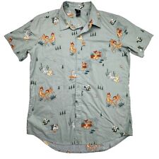 Disney Our Universe Bambi Short Sleeve Button Shirt Mens Large NWT Thumper picture
