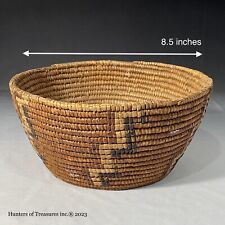 Antique Native American Thompson River Indian Salish Coiled Basket NWC 1800’s picture