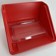 RETRO Tupperware Napkin Holder Vintage Red & Clear Diner Style #1789 & #1790 NOS picture