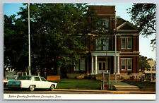 Vintage Postcard TN Covington Tipton County Courthouse Old Car Chrome ~12277 picture