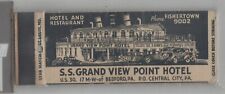 1930's Matchbook Cover Star Match Co. S.S. Grand View Point Hotel Bedford, PA picture