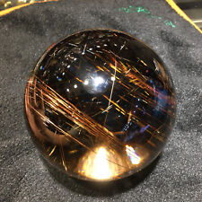 2000g Top Rare Natural Rutilated gold crystal Quartz Sphere healing energy ball picture
