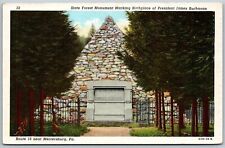 Vtg Mercersburg PA State Forest Monument James Buchanan Birthplace Postcard picture