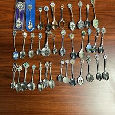 VINTAGE Lot Of 36 Mini Mixed Souvenir COLLECTOR'S SPOONS picture