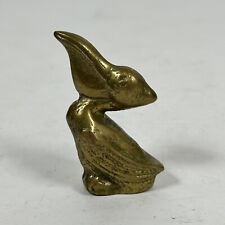 Vintage Solid Brass Pelican Sea Bird Nautical 2.5” Paperweight Fast Shipping picture