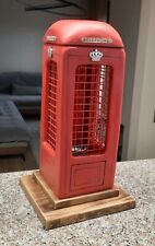 wooden handmade desk lamp London telephone booth picture