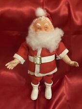 Vintage Distressed Santa Clause 8” White Boots Plastic Mid 20th C. Christmas picture