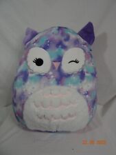 Squishmallows Winking Owl Pillow Plush Multicolor Pastel 18