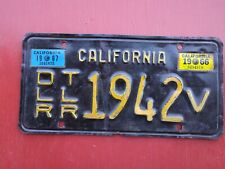 1966/67 California license plate Trailer Dealer 1942 V picture