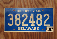 1997 Delaware License Plate - Riveted Numbers picture