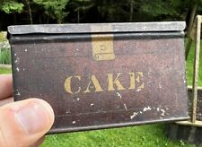 Antique 19thC Leavitt & Pierce Smoking Tobacco “Cake” Tin Box Cambridge Mass picture