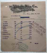 Merris Beef Co Armour Ridgway PA Pennsylvania 1917 Vintage Letterhead MBE147 picture