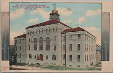 Postcard St John's Parochial School Orange NJ  picture