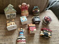 Lot of 10 Trinket/Pill Boxes -  Porcelain  picture
