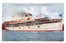 Antique Postcard Steam Ship City of South Haven Chicago and South Haven Line picture