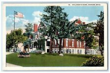 c1940's Children's Home Exterior Trees Scene Marion Ohio OH Unposted Postcard picture