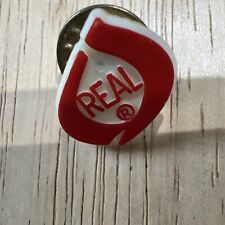 Vintage Real Dairy Products Milk Cheese Plastic Pinback picture