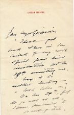 Sir Henry Irving-2-Page ALS Signed (Victoria Era British Stage Actor) picture