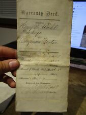 1869 Land Mortgage Property Deed Troy Township Morrow County Ohio Steam Corners picture