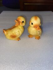 Vintage Lefton Duckling Chicks Figurines Spring Yellow Ducks Japan 3.5