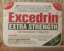 Vintage Excedrin Extra Strength Tin - Analgesic Tablets Metal 2x1.5