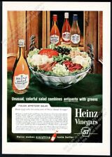 1961 Heinz 57 salad vinegar Italian Appetizer Salad photo vintage print ad picture