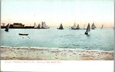 Vintage Sailboats Boat Postcard Hampton Roads VA Pine Beach Pier Pre 1907 picture