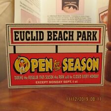 Euclid Beach Amusement Park OPEN FOR THER SEASON - sign picture