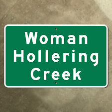 Woman Hollering Creek Texas highway marker guide road sign 1990s I-10 23x14 picture