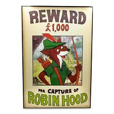 Disney Robin Hood Reward Poster Wood Wall Art Sign picture