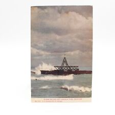 Storm on LAKE OFF LINCOLN PARK Chicago Illinois Postcard picture