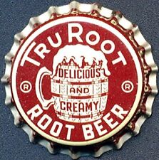 Soda Bottle Caps Vintage Tru Root Beer Set of 10 Cork Lined NOS 1950's Original picture