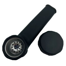 Silicone Tobacco Smoking Pipe with Metal Bowl & Cap Lid | Black | USA picture