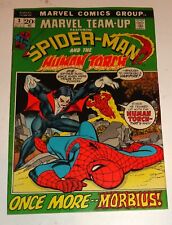 MARVEL TEAM UP #3  SPIDER-MAN HUMAN TORCH MORBIUS  FINE 1972 picture