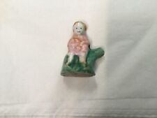 RARE Porcelain whistle,19thC.: boy on branch picture