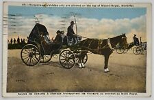 1915-1930 Top Of Mount Royal Montreal Postcard Horse Drawn Vehicles Only picture