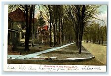 1907 Scene in Broadway White Plains New York NY Posted Antique Postcard picture