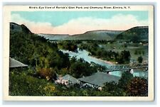 1924 Bird's Eye View Of Rorick's Glen Park Chemung River Elmira NY Postcard picture