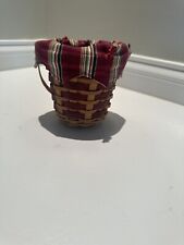 Longaberger 2007 Tree Trimming Peppermint Stripe Basket Set - Red     (24) picture