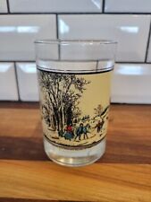 VINTAGE 1981 ARBY'S COLLECTIBLE CURRIER & IVES WINTER PASTIMES GLASS 4.5